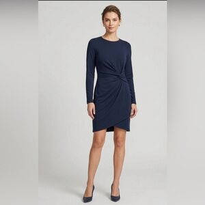 Chic Navy Long Sleeve Dress